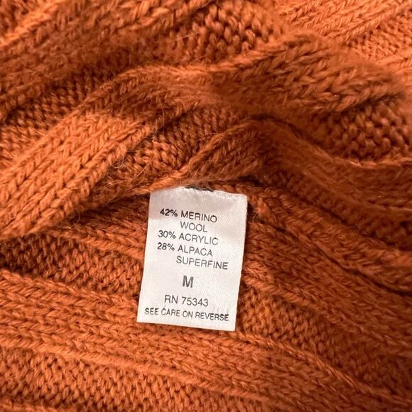 Bianco & Blu Italian orange wool cardigan - Picture 5 of 8